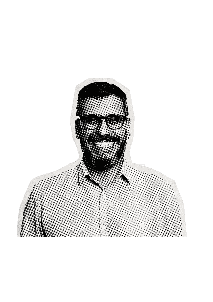 Renato Pellizzari em retrato preto e branco